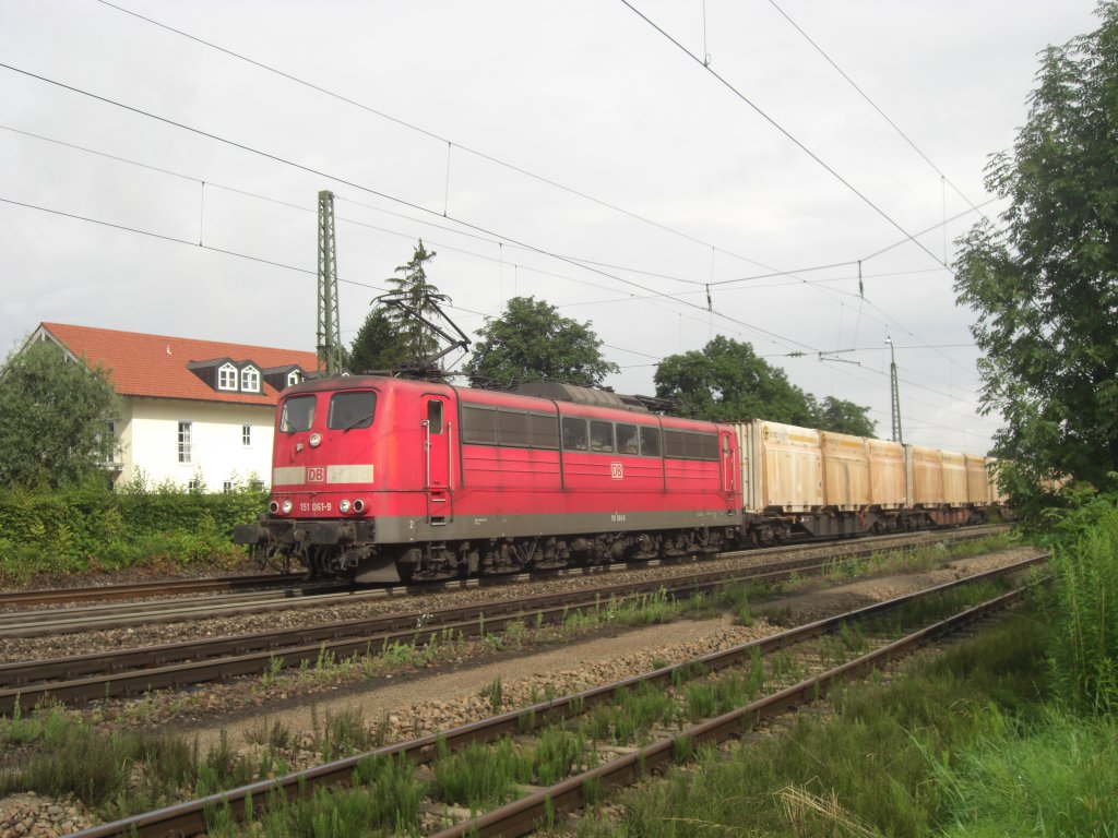 151 061-9 am 3. August 2009 in der N�he von Prien am Chiemsee.