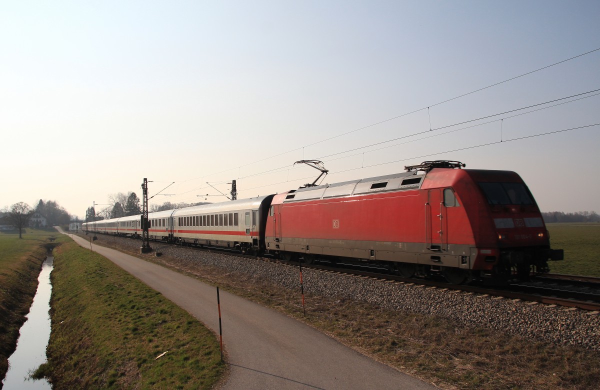 101 004-0 am 14. M�rz 2014 bei �bersee am Chiemsee.