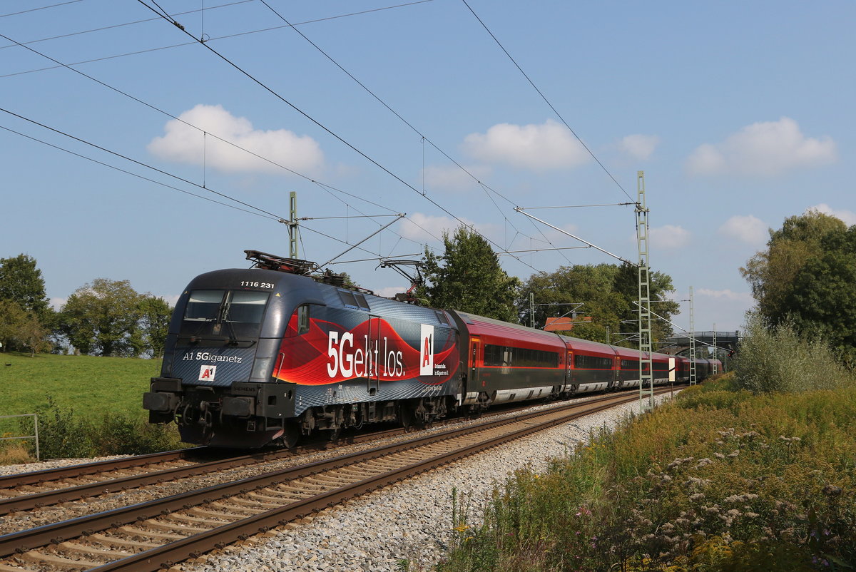 1116 231  5Geht los  war am 21. September 2020 bei �bersee am Chiemsee nach M�nchen unterwegs.