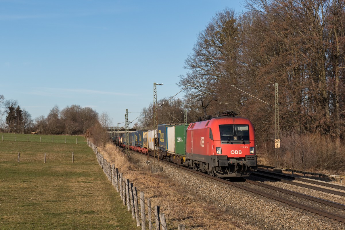 1116 276-7 aus M�nchen kommend am 12. Februar 2016 bei Vogl.