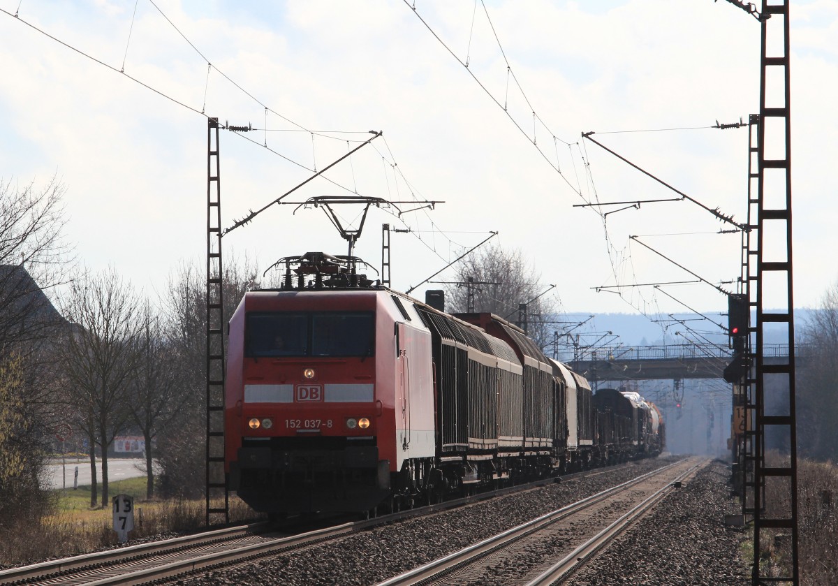 152 037-8 am 20. Februar 2014 bei Th�ngersheim.