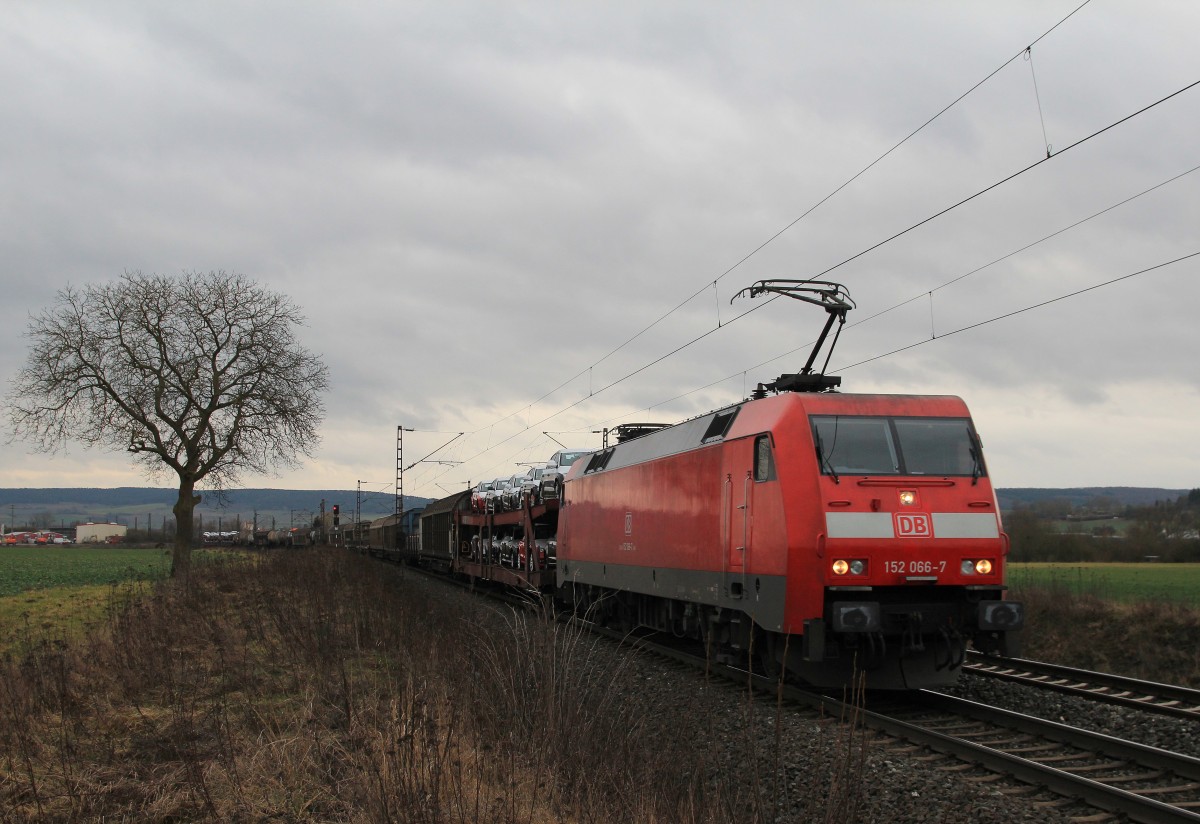 152 066-7 am 21. Februar 2014 bei Retzbach.