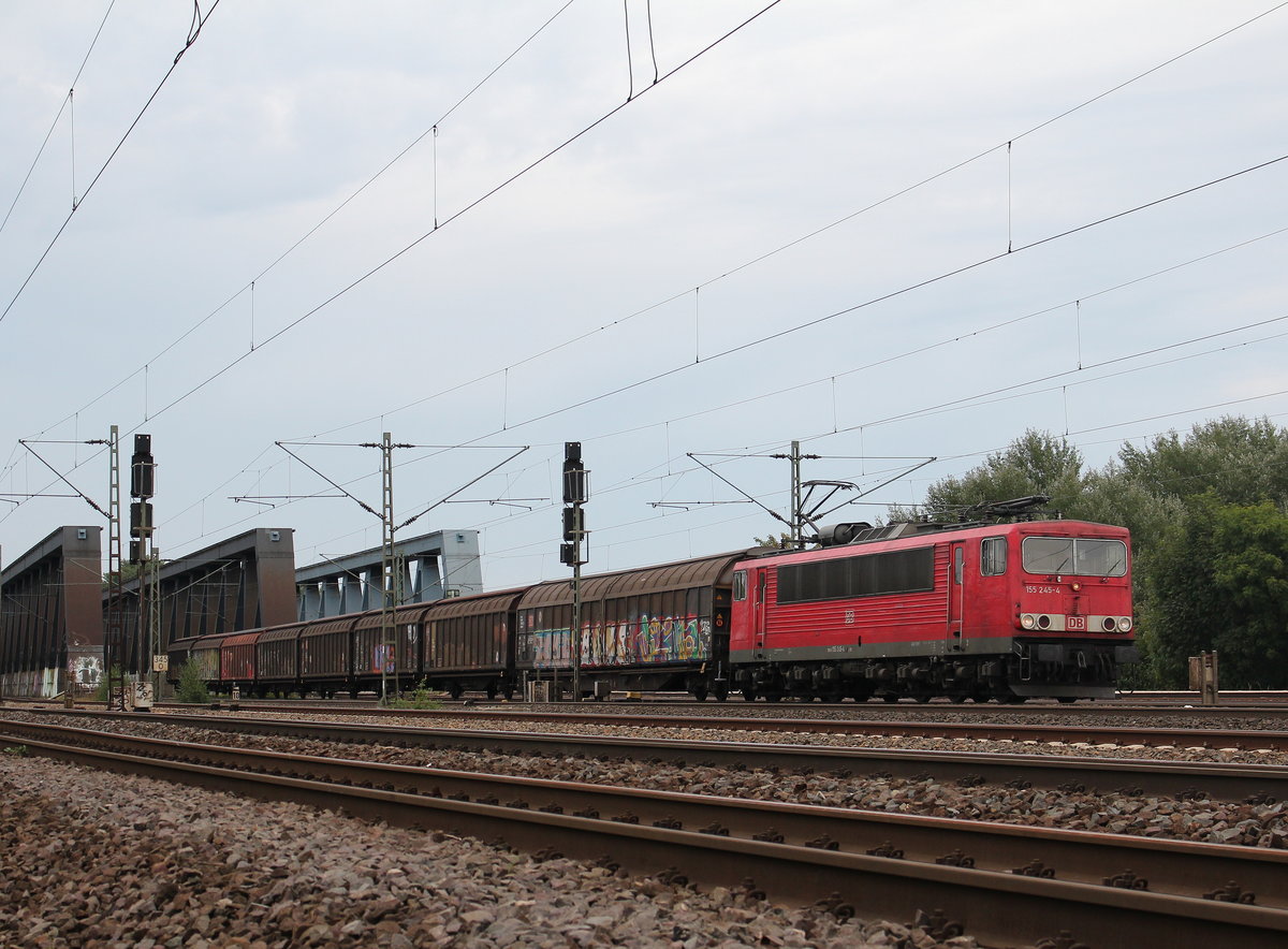 155 245-4 am 2. September 2016 kurz nach den Hamburger S�derelbbr�cken.