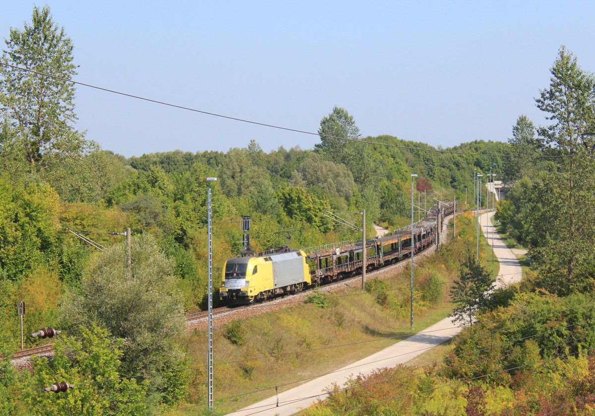 182 512 am 23. August 2012 beim Umfahren des Rangierbahnhofs M�nchen-Nord.