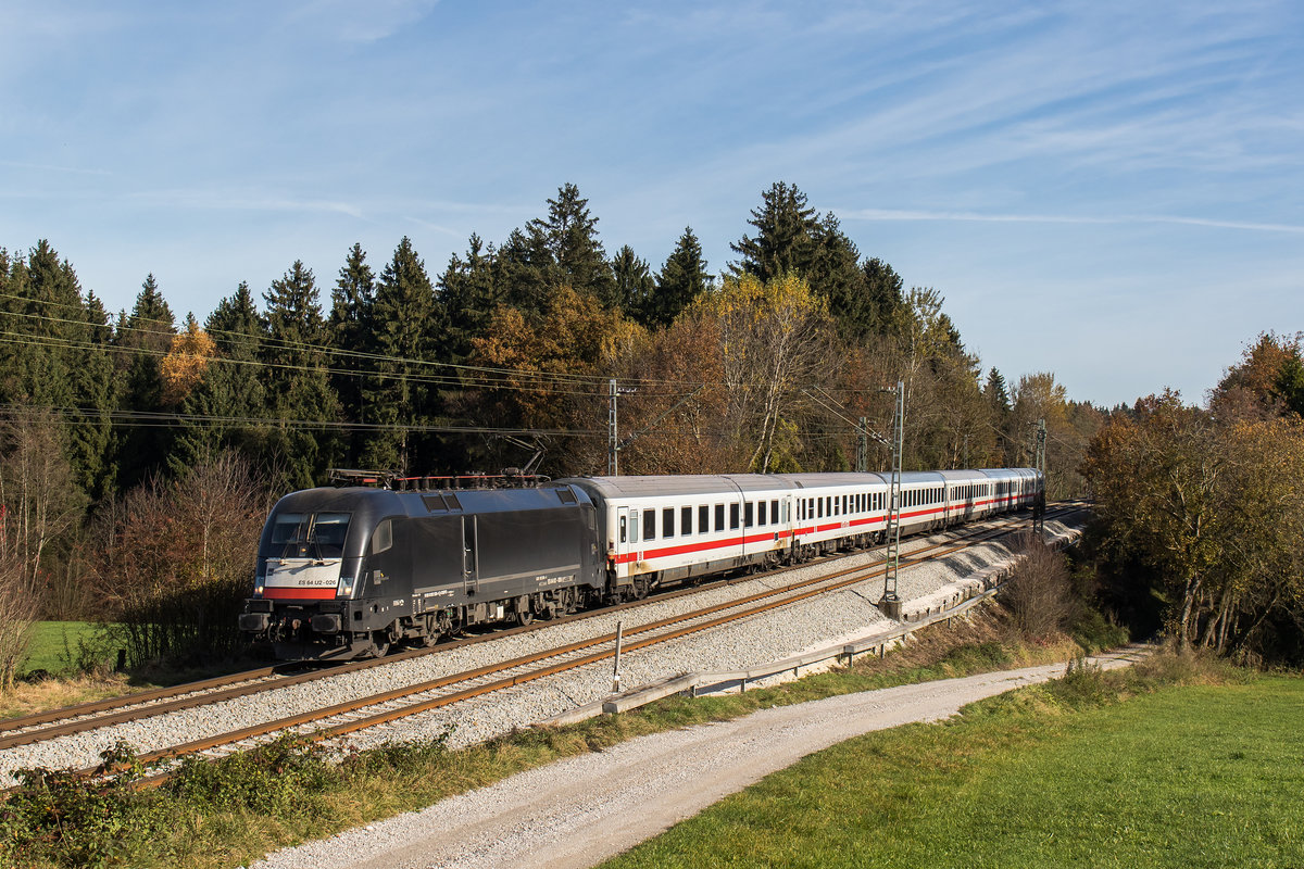 182 526 am 1. November 2016 mit dem  IC K�nigssee  aus Freilassing kommend bei Grabenst�tt.