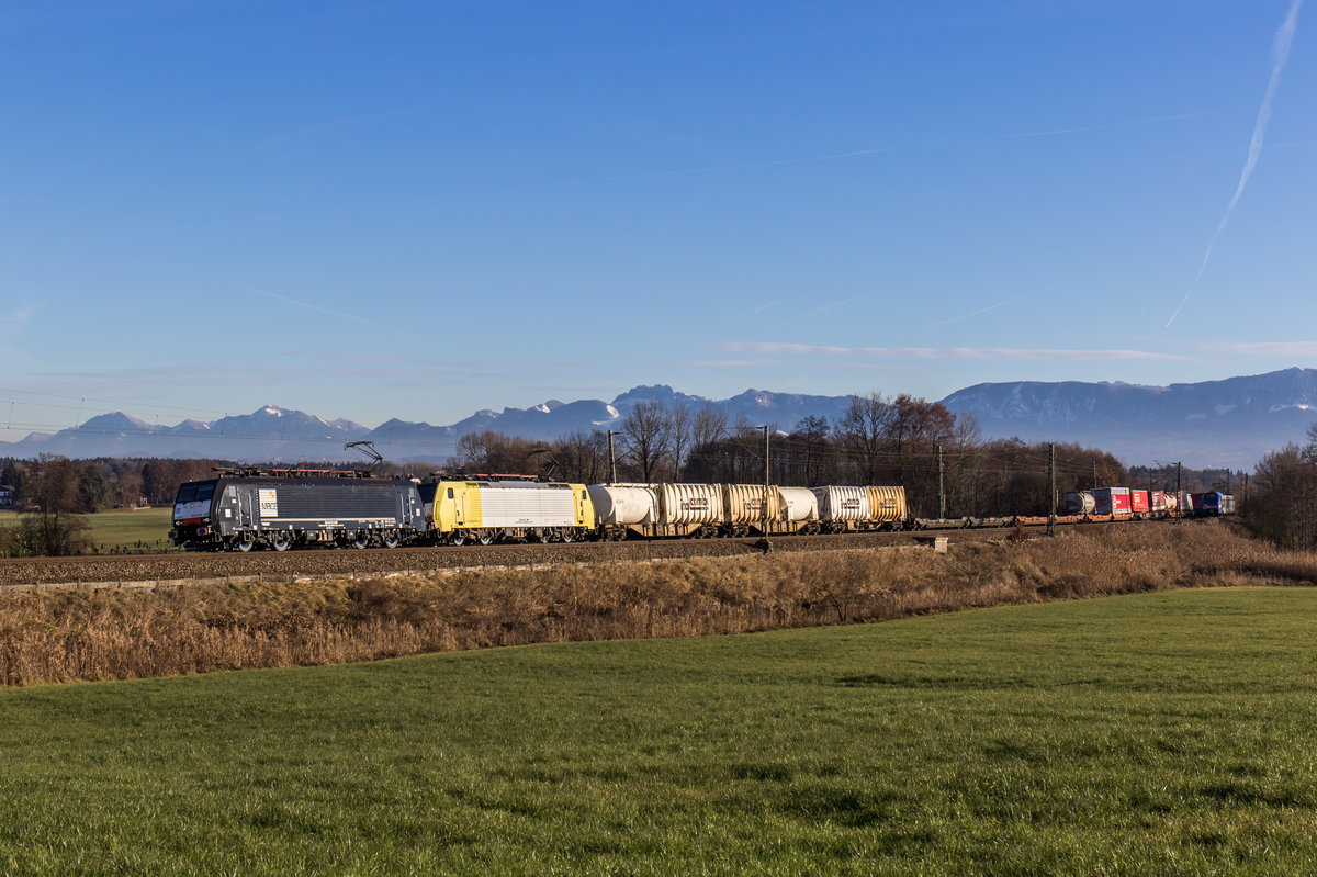 189 938 und 189 995 am 13. Dezember 2016 bei Rann.