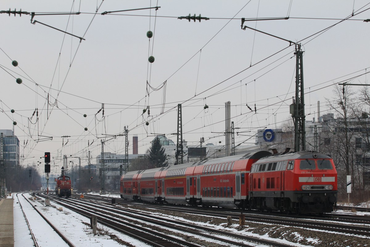 218 466-1 am 27. M�rz 2013 in M�nchen-Heimeranplatz.