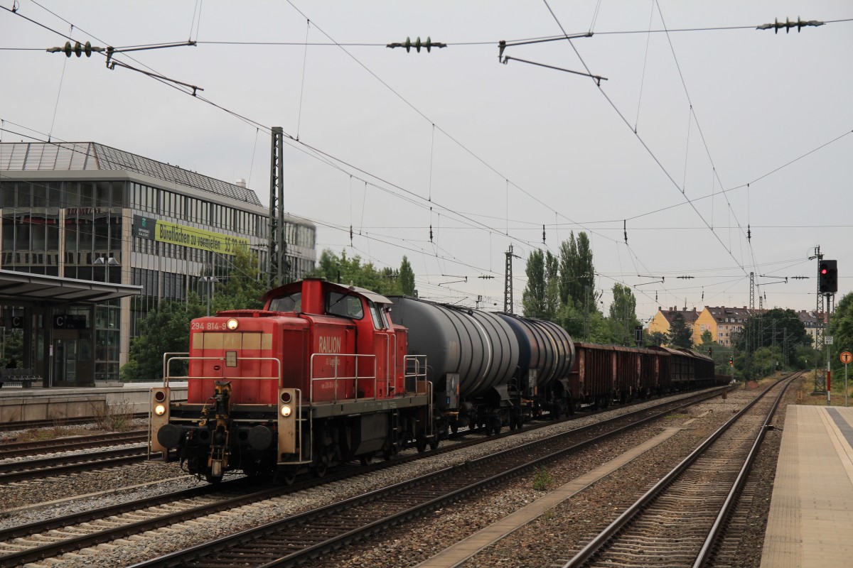 294 814-9 durchf�hrt am 26. August 2013 mit einem gemischten G�terzug M�nchen-Heimeranplatz.