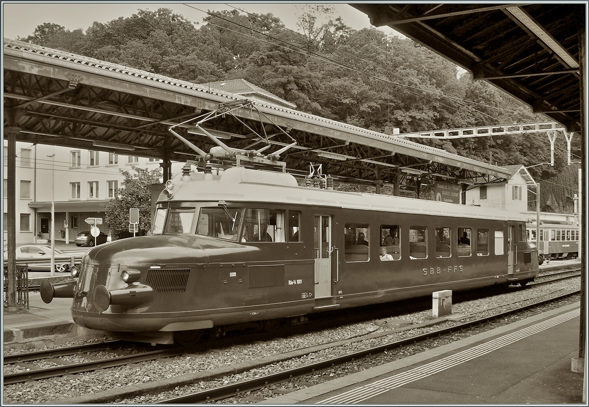 Der RAe 2/4 1001 in Vevey. 
12. Juni 2010