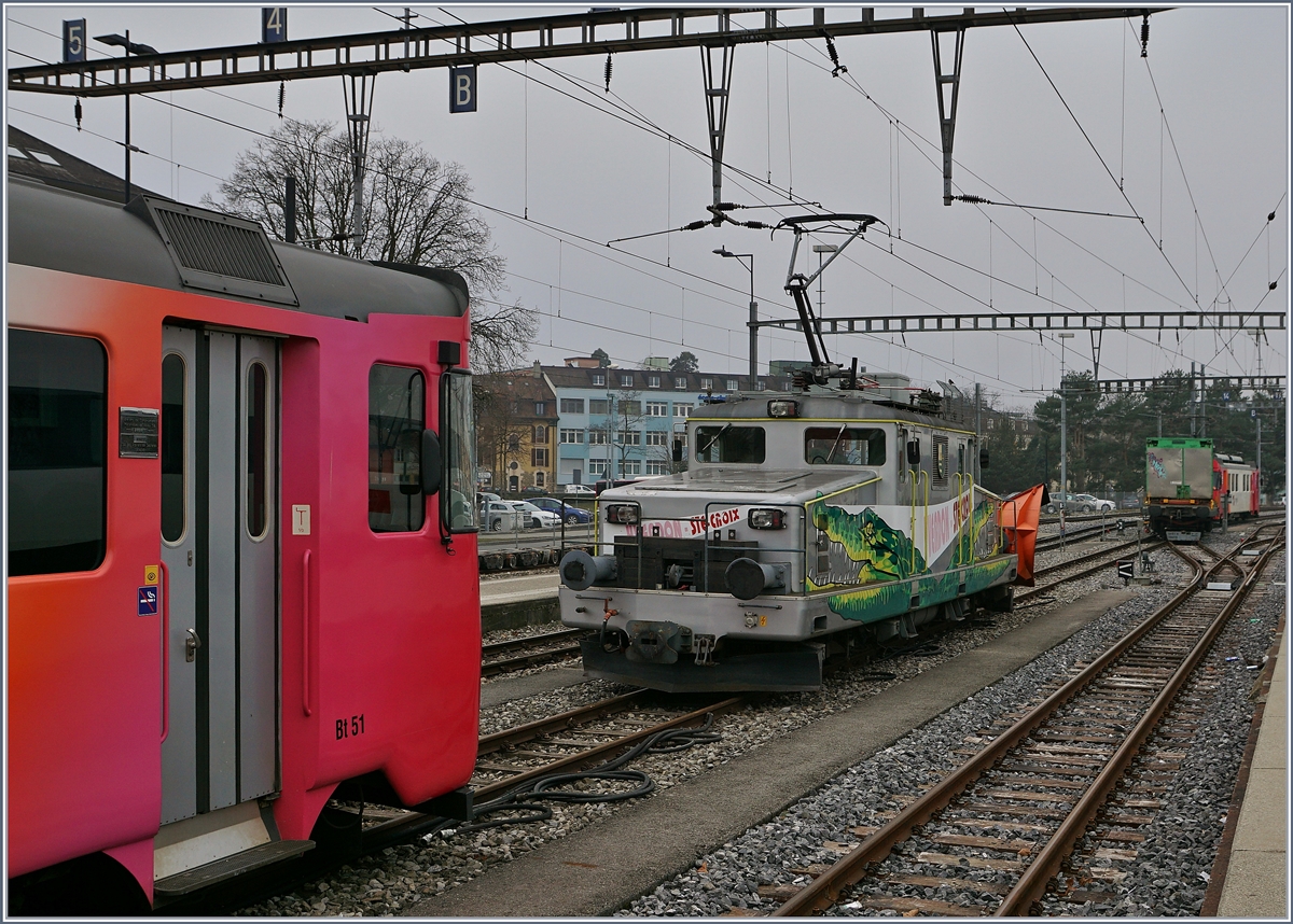 Die TRAVYS Ge 4/4 21 in Yverdon.
14. Feb. 2017