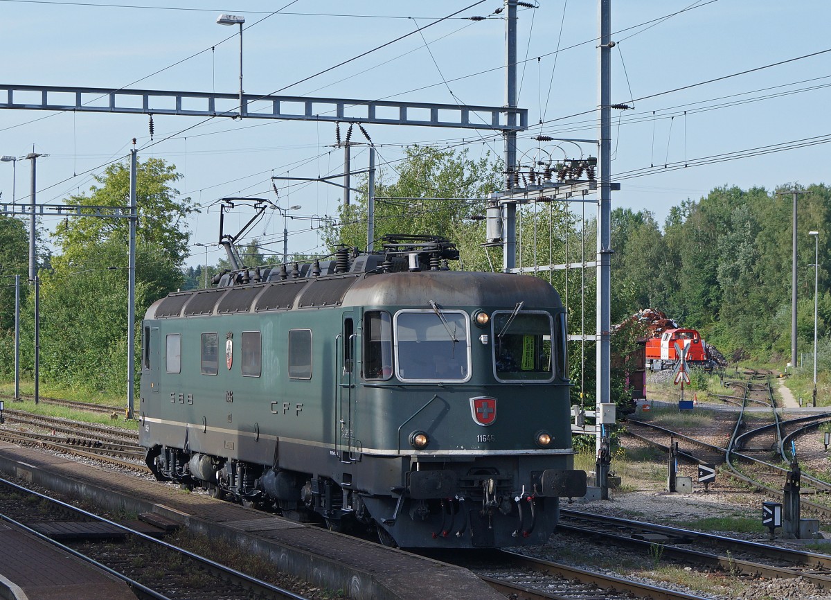 SBB: Re 6/6 11646  BUSSIGNY  mit Revisionsdatum R1 Be 18.07.14 bereits am 19.07.2014 in Gerlafingen aufgenommen.
Foto: Walter Ruetsch