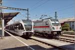 Die neue, leider neigetechniklose Gäubahn wagt sich erstmals auf die Strecke.