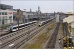 Class 745, Überführungsfahrt des neuen elektrischen Flirt UK beim ersten Stopp in Konstanz.