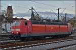 181 223-9 wartet auf den Einsatz mit IC 182 aus Zürich um ihn nach Stuttgart zu befördern.