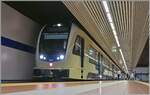 Der neue FART ABe 8/16 (UIC 90 85 1105-8) wartet im unterirdischen SSIF Valle Vigezzo Bahnhof als PE 72 47 auf die Abfahrt nach Locarno. 

22. August 2025