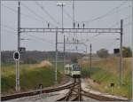 Zur Feier  120 BAM MBC  wurde der Neuen Be 4/4 31 + Be 4/4 32 vorgestellt, hier beim Man�ver in Apples.