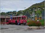 Der Bernina Bahn RhB ABe 4/4 I 35 wendet in Blonay für die Rückfahrt nach Chaulin.