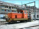 Die tpf (ex GFM) Ee 217 091-8 wartet in Bulle auf einen Einsatz.