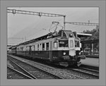 Der BN ABDZe 4/6 mit einem Bi im Planeinsatz als Regionlazug in Interlaken Ost.