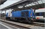 Die Scheuchzer Am 847 101  Bison  (UIC 92 85 8847 101-3 CH-SCHEU) in Lausanne.