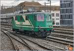 Die BAM MBC Re 4/4 II (UIC 91 85 4420 506-8 CH MBC) rangiert in Morges.