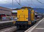 WRS: Ex DDR V 100 (1971/1976) von Widmer Rail Services anl�sslich der Bahnhofsdurchfahrt Yverdon les Bains vom 16.