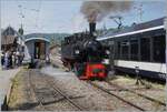 Die SEG G 2x 2/2 105 der Blonay Chamby Bahn rangiert in Blonay um den ersten Dampfzug der Saison von Blonay nach Chaulin zur�ckzufahren. Wer gut hinschaut, kann durch den Wagen hindurch das Ausfahrtsignal von Blonay sehen. 

2. Mai 2026