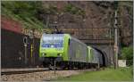 Von Rodi-Fiesso durch die Dazio Grande nach Faido: Zwei BLS Re 485 verlassen den Prato Kehrtunnel in s�dlicher Richtung.