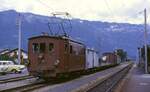 Wilderswil station with a BOB locomotive and goods train.