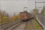 La DER de la Saison / Das Saison Ende der Blonay Chamby Bahn 2025 - Seit einigen Jahren zeigt die Blonay Chamby Bahn zum Saison Ende mit einem verdichteten Fahrplan noch einmal ihre herrlichen Fahrzeuge im Einsatz: Die BOB HGe 3/3 N° 29 der Blonay Chamby Bahn erreicht mit dem Reisezug 2907 von Blonay nach Chaulin den Halt Chamby. 

25. OKt. 2025