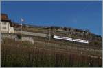 Der SBB Domino als S31 auf der Fahrt von Vevey nach Puidoux-Chexbres wird in wenigen Minuten Chexberes Village erreichen.