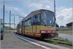 Der Be 4/8 N° 3 (94800 450 003-9 D-TVYS) aus Orbe in Chavornay angekommene wendet hier und wartet auf die baldige Rückfahrt nach Orbe.