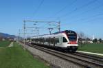 SBB: Regionalzug Olten-Biel mit FLIRT bei Niederbipp am 8.