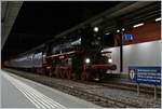 Die prächtige 01 202 erreicht mit ihrem langen Extrazug von Frankfurt und Nürnberg kommend ihr Ziel Locarno.
