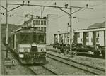Der Zirkus kommt! Für ein kurzes Gastspiel nach Reinach AG. Links im Bild und auch nennenswert: der SBB Gepäcktriebwagen De 4/4 1661 mit dem  Münster-Pendel  von Beinwil am See nach Beromünster fährt in Reinach SBB ein.

22. Juli 1987