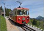Der CEV BDeh 2/4 73 als Schülerzug Lally - Blonay kurz nach der Abfahrt in Lally.