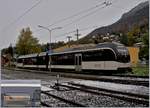 Der wohl kürzeste Regioexpress: Der MVR ABeh 2/6 7502 wartet auf Reisende nach Prélaz, der Halteort und Zielbahnhof ist auf dem Bild rechts in der Bildmitte wage zu erkennen.