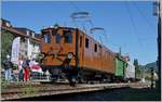 Die Bernina Bahn Ge 4/4 81 der Blonay Chamby Bahn führte den ersten Zug von Chaulin nach Blonay und zurück am diesjährigen, traditionellen Pfingsfestival der B-C.
