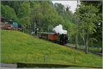 Die BFD HG  3/4 N° 3 ist bei Chaulin mit dem ersten Dampfzug der Saison auf dem Weg in Richtung Blonay.