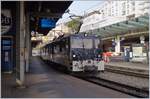 Die neu gestaltete, aber weiterhin über Mittelpuffer verfügende MOB GDe 4/4 6005 in Montreux.