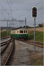 120 Jahren BAM MBC: Der historische BCFe 4/4 N° 2 und sein AB übernahmen zum 120.BAM Jubilämsfest die Planleistungen auf der Strecke Apples - L'Isle Mont la Ville (sowie zwei