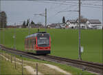 Bierlisi statt Bipperlisi. 

Be 4/8 114 'Saturn' auf dem Weg von Attiswil nach Wiedlisbach versüsst in Wehribach das Warten auf den Museumszug. Februar 2026.