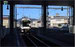 Wynentalbahn, Endstation Menzikon mit Triebzug der neuesten Generation.
