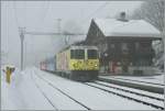 Dank der  Login  RhB Ge 4/4 II 611 ergab sich ein äusserst bunter Arosabahnzug.