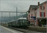 Der MThB ABDe 4/4 12 mit dem BDt 205 auf der (Rück)-Weg bei Tenero.