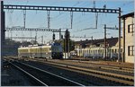Der BLS BCFe 4/6 736 erreicht als Extrazug sein Ziel Burgdorf.