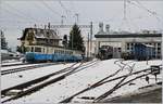 Auch im Fahrplanjahr 2017/2018 kann man mit etwas Glück hin und wieder einen MOB ABDe 8/8 im Plandienst erleben: Das Bild zeigt den ABDe 8/8 4001  SUISSE  als Leermaterialzug bei der Ankunft in