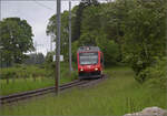 Der GTW 2/6 631 der CJ d�rfte wohl bald ein neues Bet�tigungsfeld suchen, da die Abl�sung bereit steht.