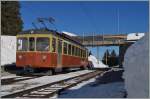 Der BLM Be 4/4 31 (ex SNB/OJB) wartet in Winteregg auf den Kreuzungszug.