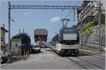 Der CEV/MVR ABeh 2/6 7506 auf der Fahrt von Montreux nach Chamby erreicht Chamby; link im Bild vereckt bzw.